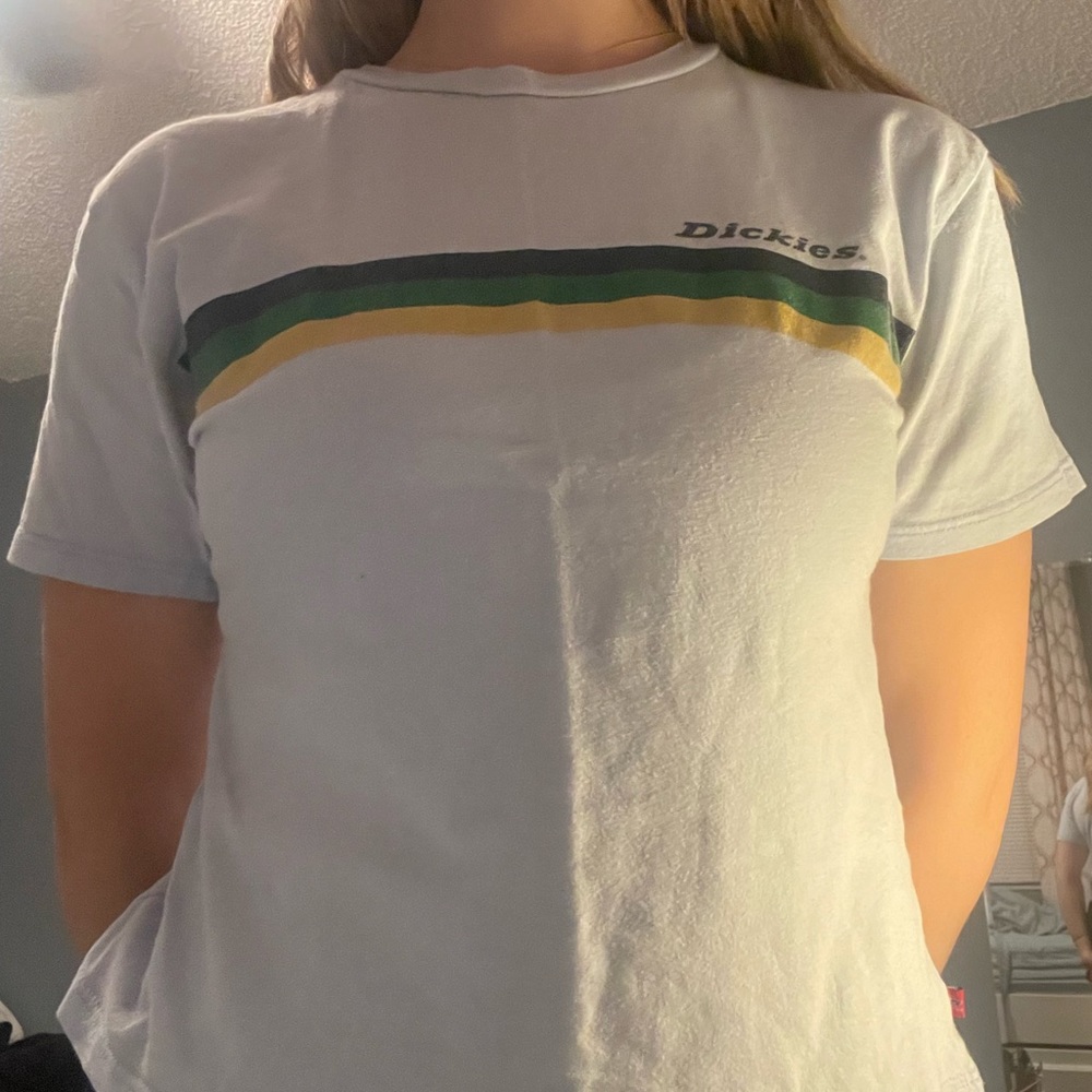 striped vintage look dickies t-shirt